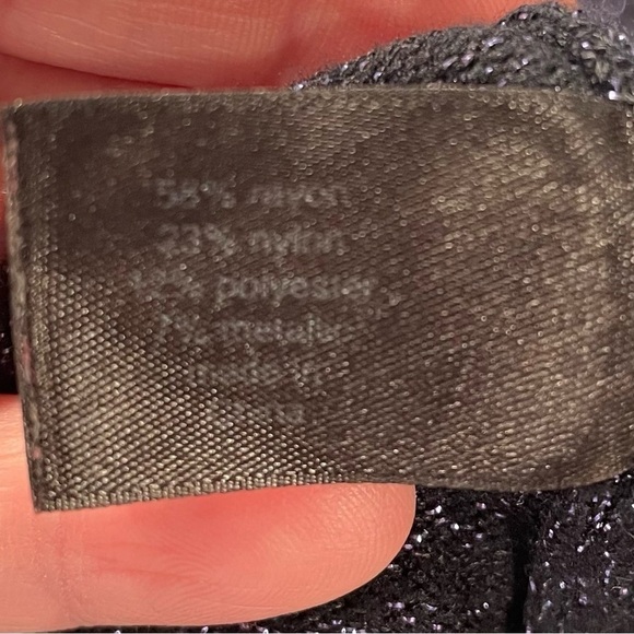 Lane Bryant Midi Sweater Dress Purple Metallic Shimmer Tie V-Neck 18/20 - Picture 14 of 16